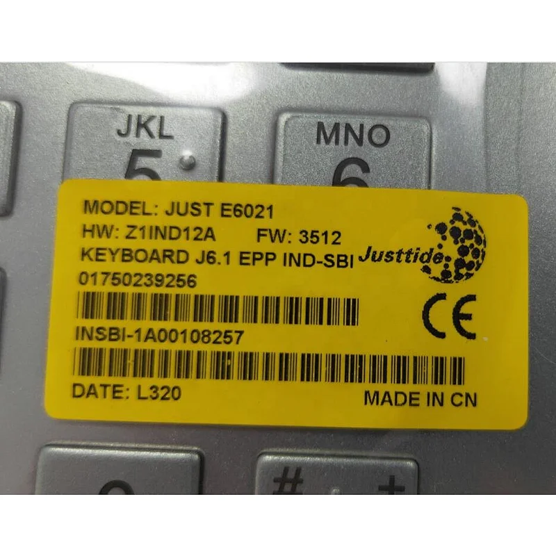 Wincor Nixdorf ATM machine parts 1750239256 Wincor Keyboard J6.1 EPP IND-SBI 01750239256