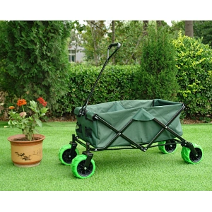 Folding wagon wide wheel
