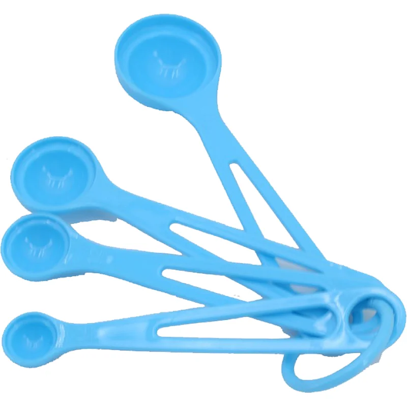 Set of 4 Mini 4 in 1 Cute Plastic Measure Tea Spoon