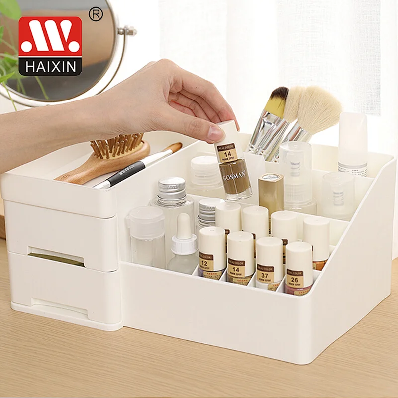 Plastic Organization with Drawer Cosmetic Storage Organizer for Makeup Tools