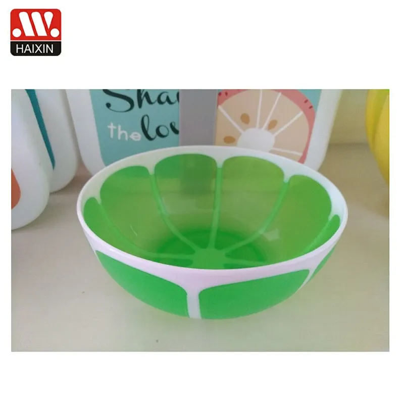 double color salad bowl Lemon bowl with lid  0.6L fruit bowls plastic salad bowl 2PCS