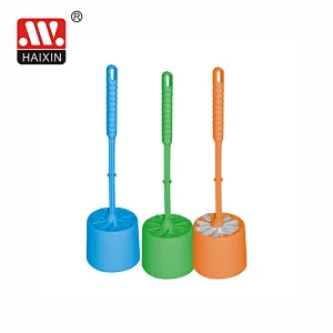 Plastic Toilet Scrubber Washing Cleaning Brush with Holder for Bathroom