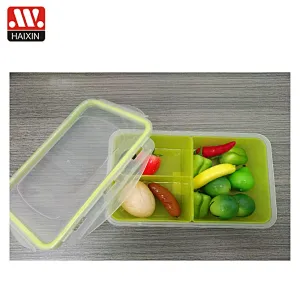1.1L rectangle snaplock airtight food container with movable dividers
