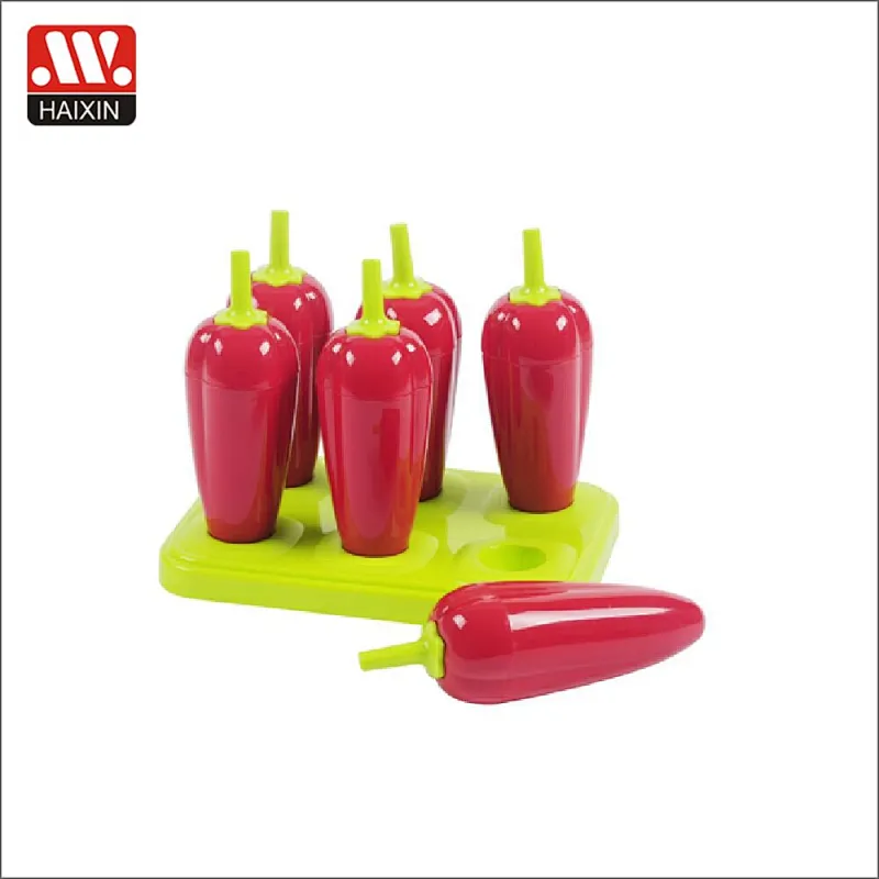 4 pcs and 6pcs  ice-lolly pepper pop plastic stick molds maker;