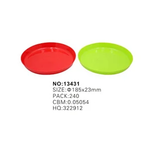 kids tableware PP round plastic food children plate