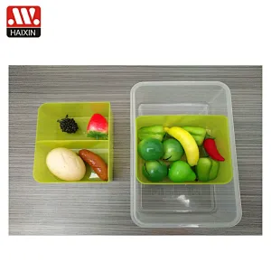 1.1L rectangle snaplock airtight food container with movable dividers