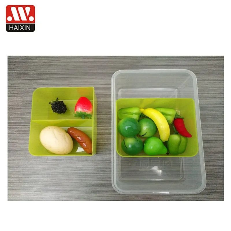 1.1L rectangle snaplock airtight food container with movable dividers