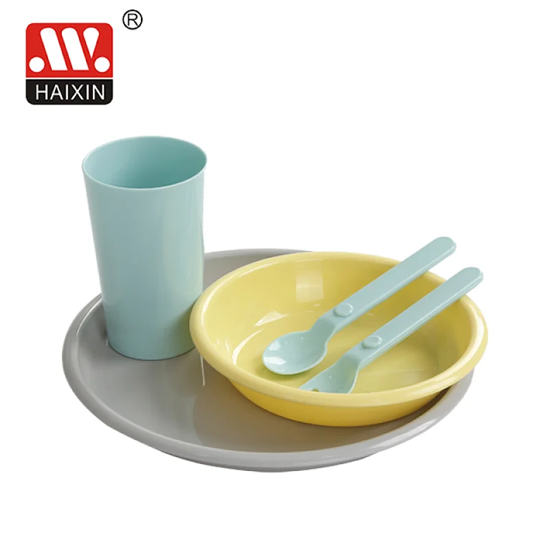 15 pcs children cutlery set kids tableware plate bowel glass spoon each 3 pcs