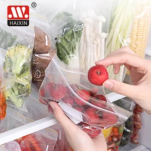 Clear Stand Up Plastic Reusable Self Sealing PE Food Sealed Bag