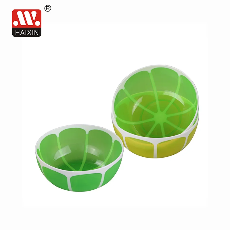 double color salad bowl Lemon bowl 0.65L fruit bowls plastic salad bowl kitchen bowls