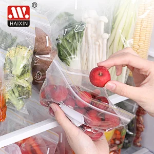 Double Sealing Strips PE Food Sealed Transparent Fresh-Keep Bag