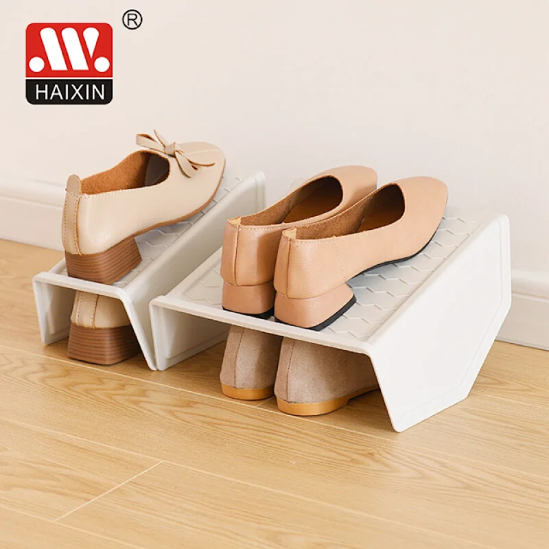 Plastic Shoe Storage Rack Double Cabinet Finishing