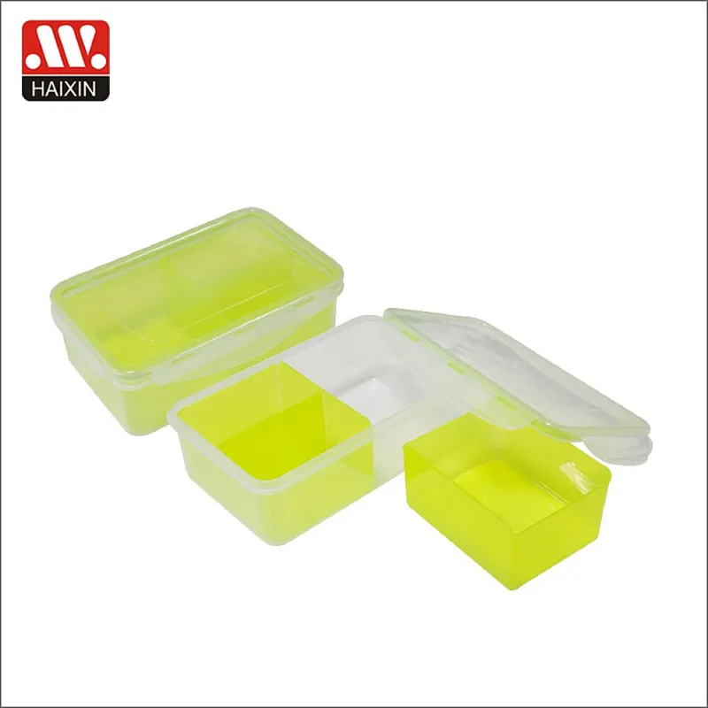 1.1L rectangle snaplock airtight food container with movable dividers