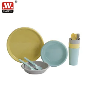 15 pcs children cutlery set kids tableware plate bowel glass spoon each 3 pcs