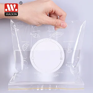 Clear Stand Up Plastic Reusable Self Sealing PE Food Sealed Bag