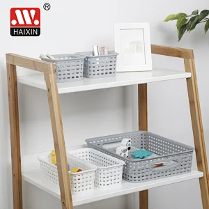 8 pcs plastic basket storage organizer with handle BPA free