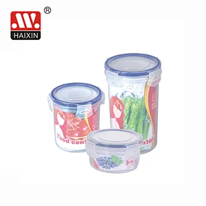 0.25/0.5/0.75L round airtight food container with snaplock