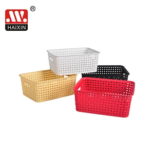 New Design rectangular 5L basket multipurpose use plastic hollow basket