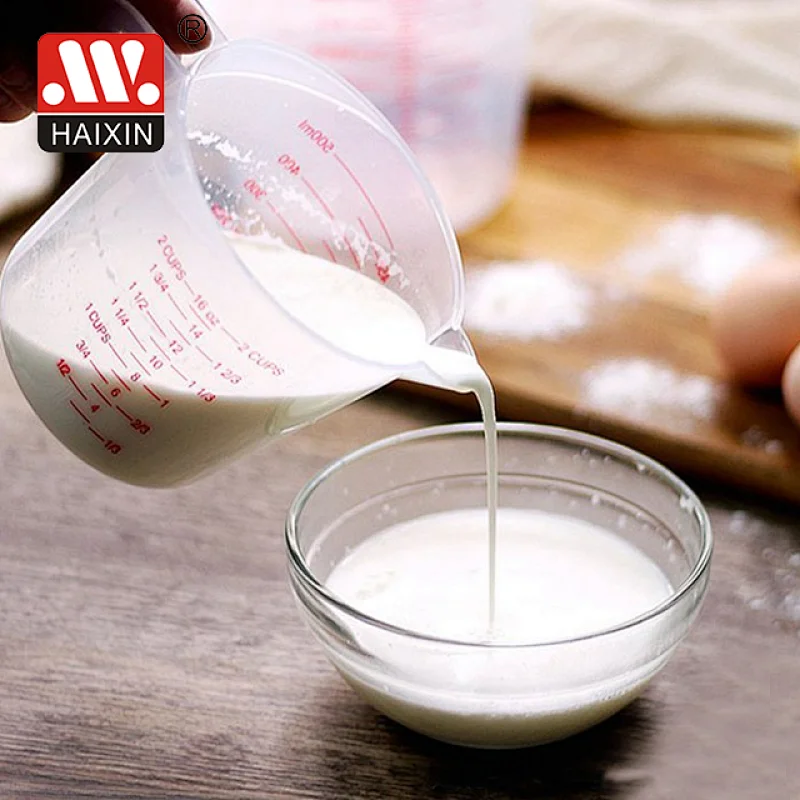 Plastic Measuring Cup with Angled Grip and Spout for Flour Oil Powder Series