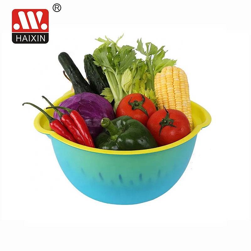 3.3/4.7/6.2L Plastic colander bowl set