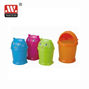 Plastic Trash/Waste Can Dustbin for Household and Desk, Car Rubbish Garbage 1L