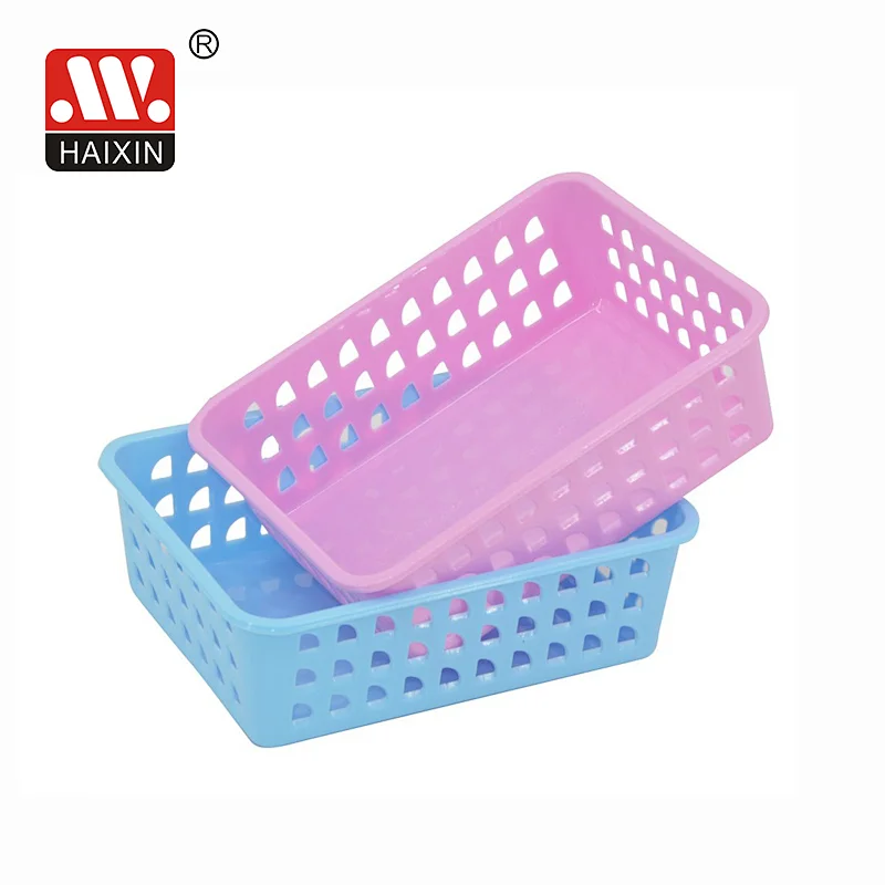Plastic Storage Basket Classroom Basket Container Tray Desktop Small Utility Box