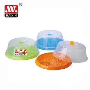 Plastic kitchenware round transparent cake server