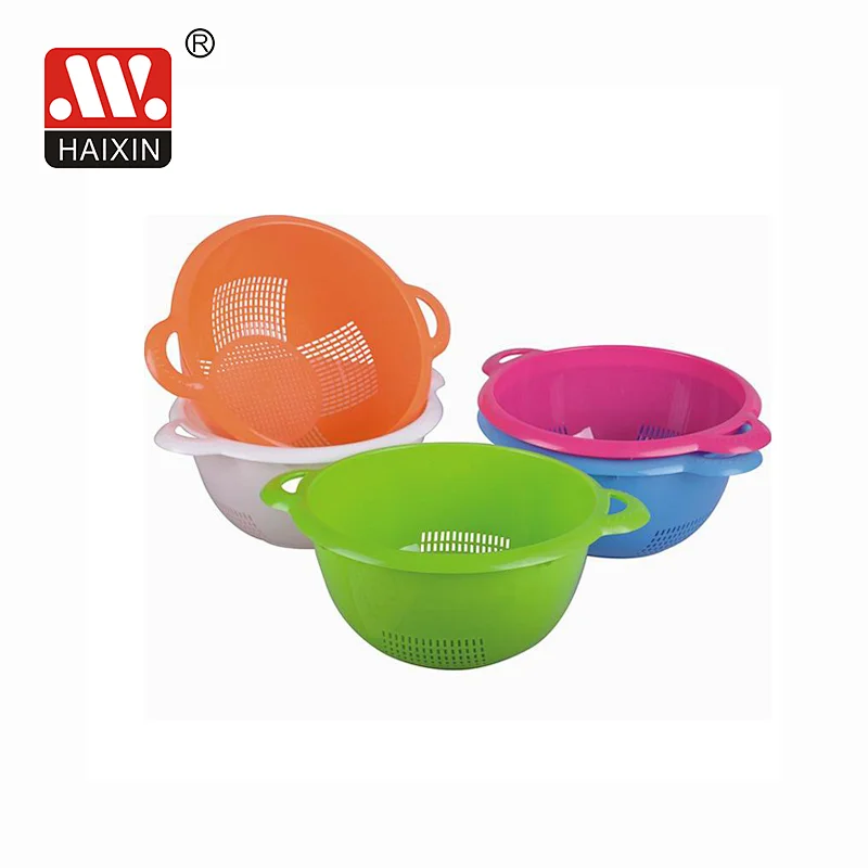 Round colander with two handles
