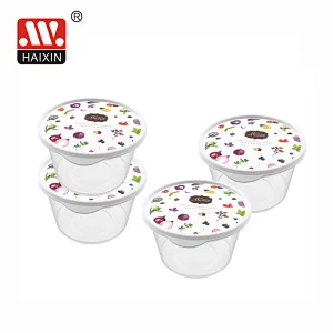 500ml Stackable IML Food Storage Containers with Durable Lids Set