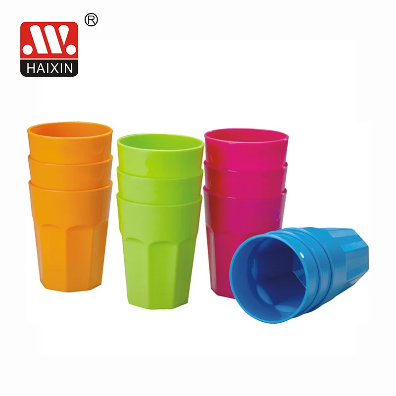 3 pcs plastic cup 430ml asscoted color kitchenware BPA free