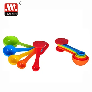 Set of 5 Mini Color 4 in 1 Plastic Measuring Spoon