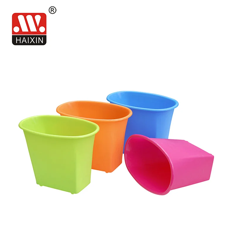 Hotel Room Plastic Oval Trash Can Small Garbage Without Cover