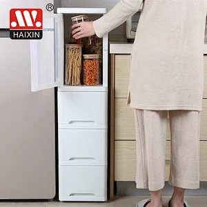 Household Plastic Storage Cabinet with Drawers and Container