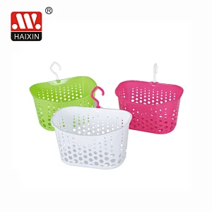 Plastic Storage Baskets With Hook Rectangle Multipurpose Hollow Storage Organizer