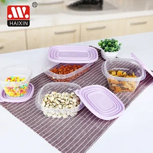 1.2L Plastic Food Storage Freezer Containers with Leak-proof Lids