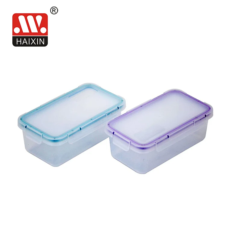 0.75L Rectangle plastic food container with sealing ring
