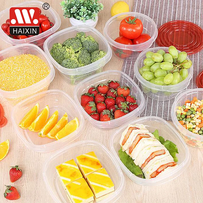 1.4L/0.76L Plastic Storage Food Containers With Airtight Lids