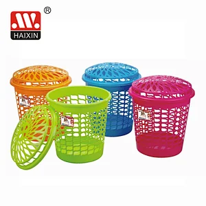 Laundry Basket Set Plastic Assorted Basket With Cover Dirty Clothes Storage 30L