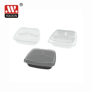 1.4L Customizable Rectangular 3 Compartments Storage Container Boxes with Lids