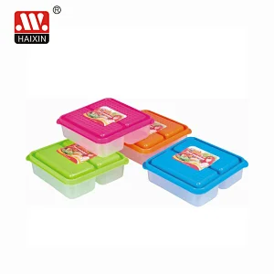 1.4L 2 Compartment Plastic Food Box For Kids and Adults