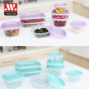 1.2L Plastic Food Storage Freezer Containers with Leak-proof Lids