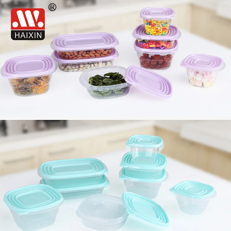 1.2L Plastic Food Storage Freezer Containers with Leak-proof Lids