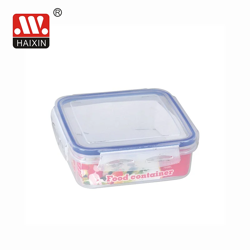 0.7L square airtight food container with snaplock