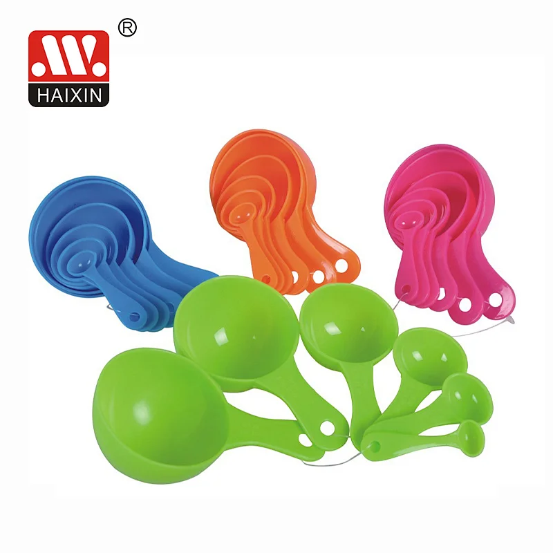Set of 6 Mini Plastic 4 in 1 Measuring Spoon Cooking Tablespoon