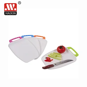 2 color chopping board retangle with handle PP material BPA free