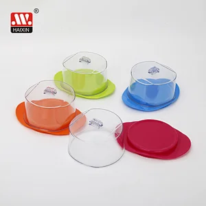 Plastic Clear Butter Container Round Cheese Box