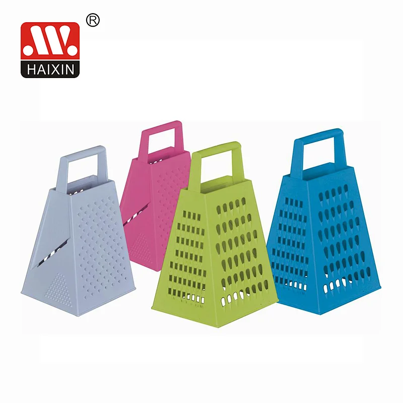 4-Sided plastic grater with holder for Cheese and Vegetables