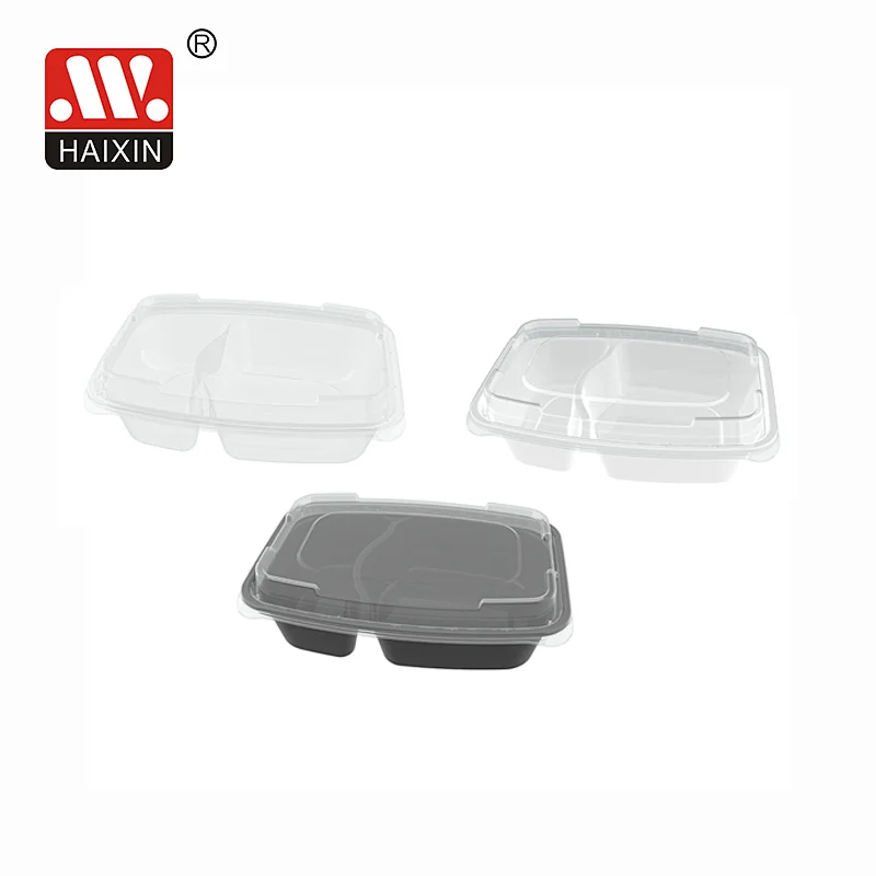 800ml BPA Free Disposable 2 Compartments Food Take Out Container