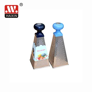 4-Sided Stainless Steel grater with holder for  Cheese and Vegetables