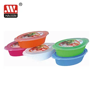 1.75/2.4L Oval plastic food container